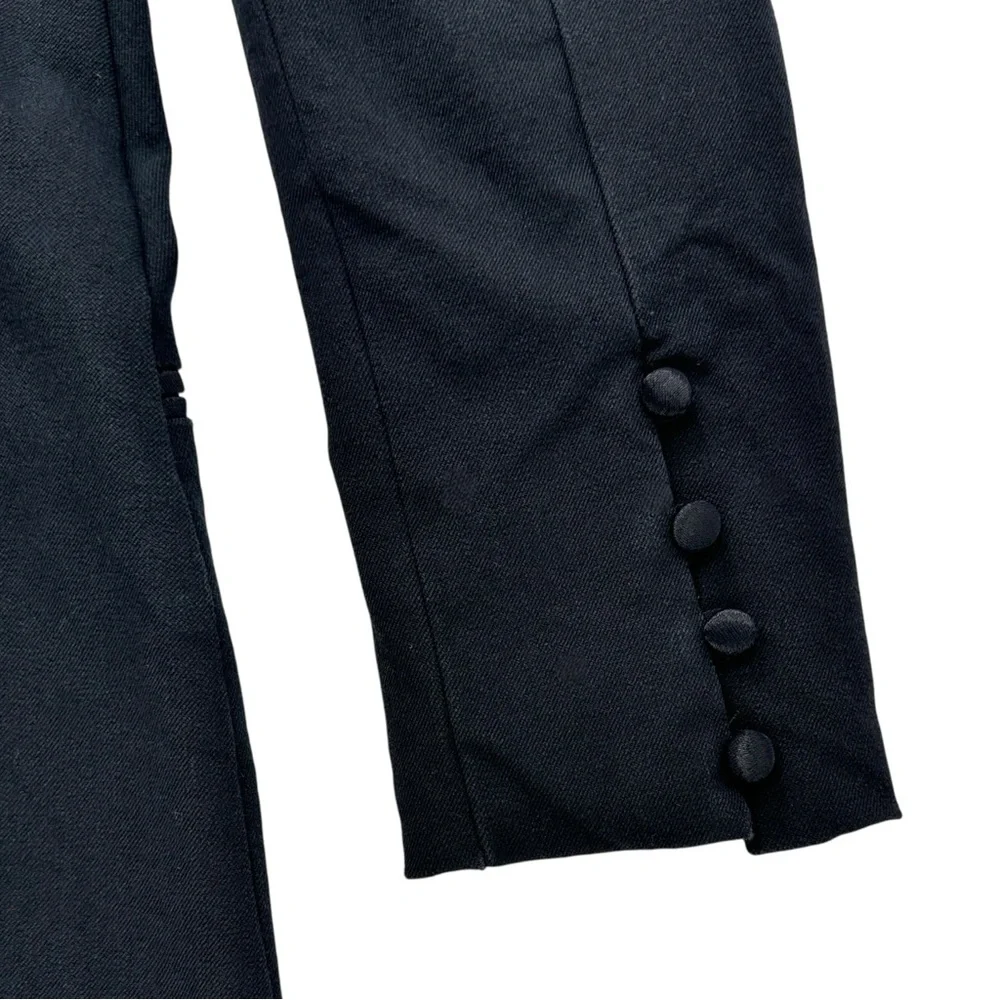 Zara Black One Shoulder Tuxedo Blazer Style Cocktail Mini Dress sz M - Picture 7 of 9
